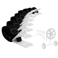 8-delige set oprolhaspels voor zwembadafdekkingen van 300-570 cm - HK613