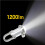 Mini Flashlight 1200LM USB C Rechargeable Keychain Torch 7 Modes Waterproof Alloy 2PCS White 2