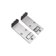 2Pcs Heavy Duty Stainless Steel Door Stopper, Adjustable Floor Mounted Holder with Rounded Safety Edge for Home and Office