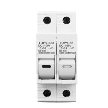 Solar Fuse Holder 1000V DC 10x38mm DIN Rail Mounted PV Protection with LED Indicator Reliable