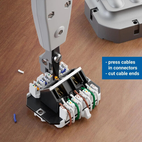 Network Punch Down Tool with Cutter for RJ45 Cat7 Patch Panels, Ergonomic Comfort Grip 1