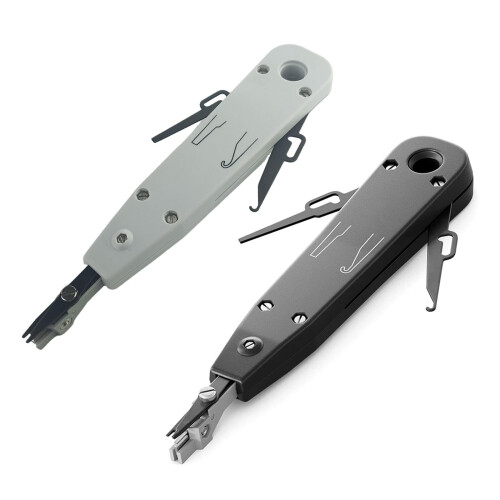 Network Punch Down Tool with Cutter for RJ45 Cat7 Patch Panels, Ergonomic Comfort Grip 2