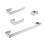 4 Piece Bathroom Hardware Set Brushed Nickel, Durable Stainless Construction, Easy Wall Installation 1