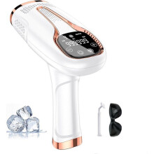 Epilatore a luce pulsata IPL - 999999 flash - Raffreddamento a ghiaccio - 9 livelli di energia