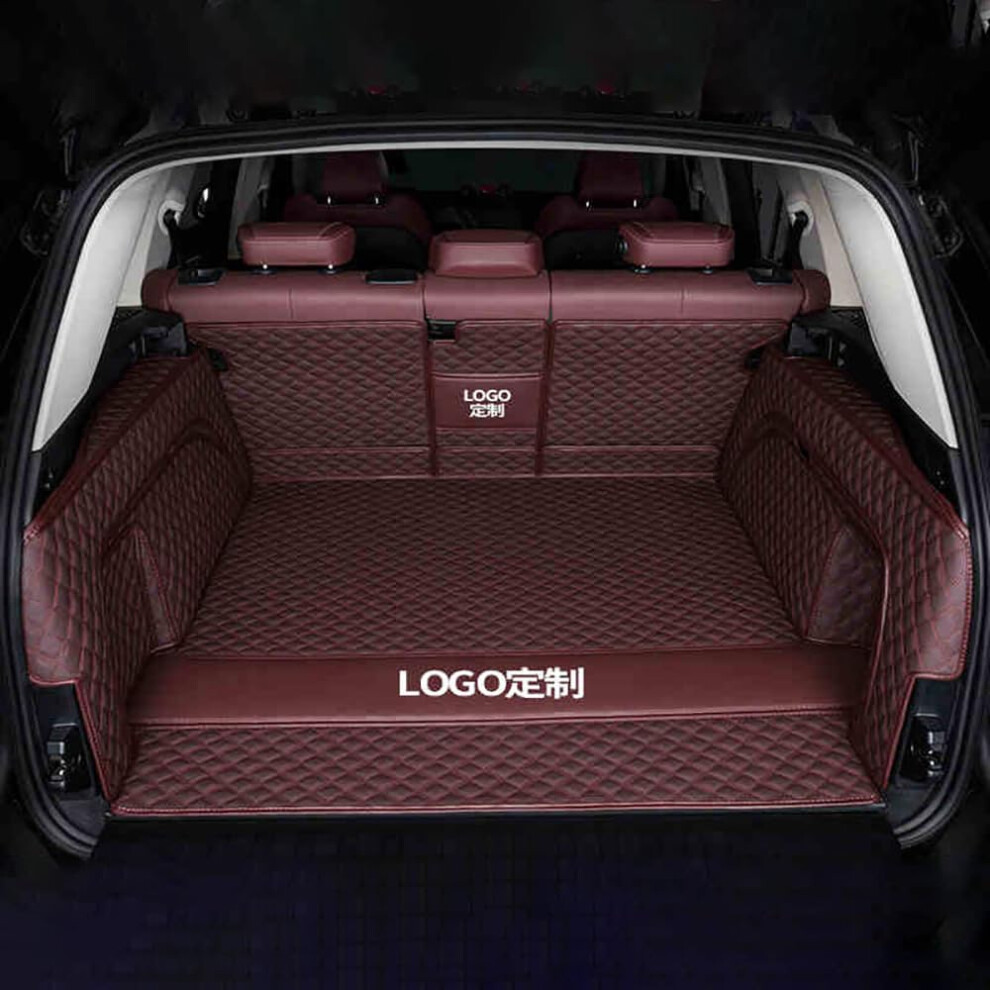 Leather Car Trunk Mat For Mitsubishi Asx Outlander Sport 20162019, Full Coverage Waterproof Antislip Liner, Wine Red 9351714697927