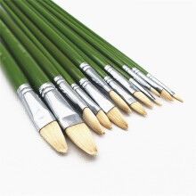 Artist Paint Brush Set with Soft Bristles for Oil Acrylic Gouache Painting, Pig Bristle Brushes