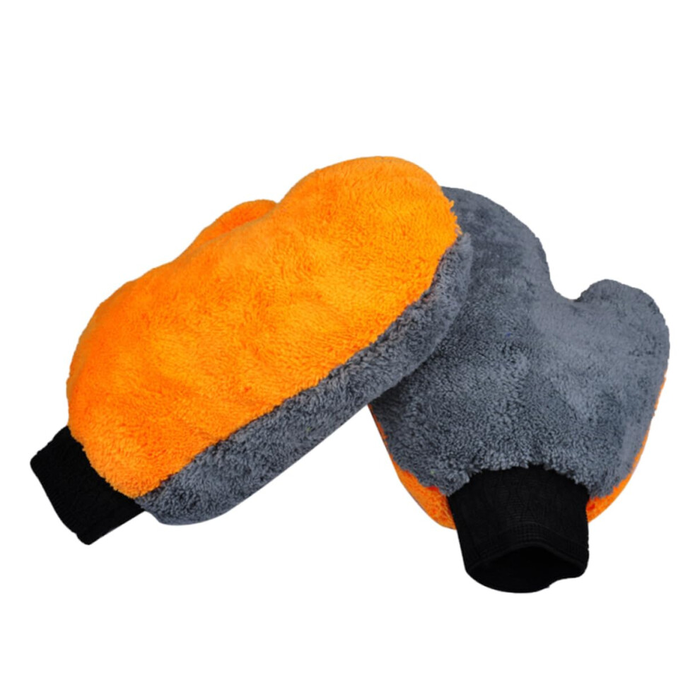 Ultraabsorbent Dualsided Microfiber Car Wash Mitt For Auto Detailing, Scratch Cleaning Glove 9351714697965