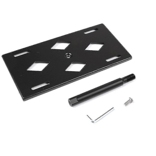 Front Bumper Towing Hook License Plate Mounting Bracket Holder, Black