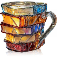(A) Bemalte Buchtasse, Neuheit 2025 3D-bemalte Buch-Kaffeetasse, Sammlergeschenk für Literaturliebhaber, Verleiht Ihrem Zuhause eine wunderv