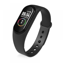 (Schwarz) M4 Smartwatch-Armband mit Herzfrequenz- und Blutdruckmessung, Fitness-Tracker