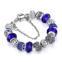 Constellation Bracelet Fashion Crystal Glass Alloy Large Hole Bead Bracelet 1 Piece