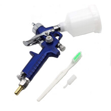 HVLP Spray Gun 0.8mm Mini Airbrush for Car Painting and Furniture Touch Up, Compact Gravity Feed Design