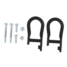 Heavy Duty Front Tow Hooks for 1500 LD, Black Metal Bumper Recovery Anchor Set, Quick DIY Installation