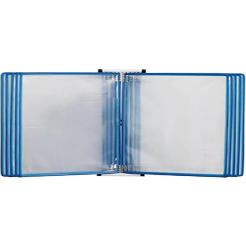 Wall Mounted Document Display Rack, A4 Flip File Organizer with 10 ColorCoded AntiGlare Pockets for Office