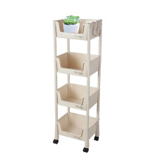 Rolling Storage Cart with Drawers, MultiTier Laundry Cart with Lockable Wheels for Home and Office