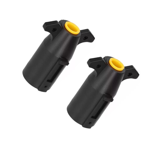7 Way Trailer Plug Connector 2 Pack, RV Light Wiring Replacement with Standard 7 Pin Connection 1