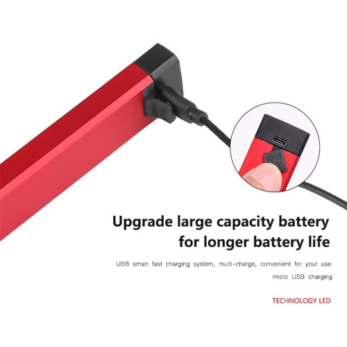 Rechargeable LED Work Light COB Flashlight with MultiMode Red White Lighting USB Fast Charging 2