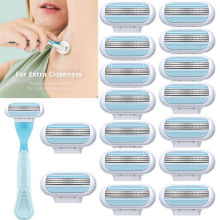 16-delige set vervangende scheermesjes voor Gillette Venus damesscheermesjes + scheerrekje