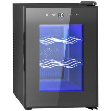 6 Bottle Wine Fridge 8-18 Countertop Wine Cooler with Glass Door Quiet 35dB Black
