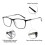Reading Glasses for Men 1.0x Rectangle Black‑Transparent Frame, Durable Spring Hinge 5