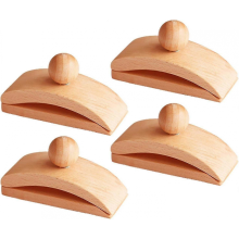 Tapijthangers geschikt voor wandmontage - 4 stuks houten tapijthangers voor aan de muur - Quilthangers voor aan de muur - Quiltclips voor aa