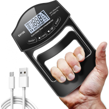 Handgrijpkrachtmeter, 396 lbs/180 kg digitale handdynamometer met USB-aansluiting en LCD-scherm.