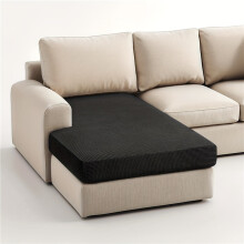 (Black [Artificial Jade Rice Grain Jacquard Velvet], L-shape Size Range (length 160-190cm Width 90-110cm)) All-season Cushion Cover