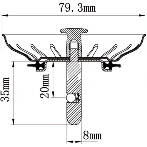 Franke 80mm Manual Sink Drain Basket Lucky_B 1