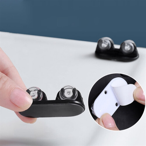 4pcs Mini Self Adhesive Caster Wheels for Trash Can Storage Boxes 360 Smooth Silent Rolling 1