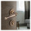 Modern Copper Interior Door Handle Lock Black Coffee Bronzer Solid Wood Ergonomic Lever Design 5