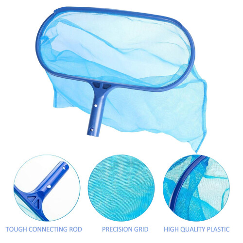 Pool Skimmer and Leaf Rake with 4ft Adjustable Telescopic Pole, Deep Bag Fine Mesh Net, Sturdy Frame 2