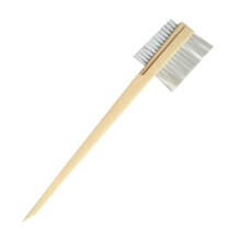 Double Headed Car Cleaning Brush with Long Handle and Hard Wool Bristles for Engine Bay and Narrow Gap Detailing
