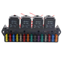 15 Way Automotive Fuse Box with Relay and Wiring Harness,  Current Capacity Centralized Circuit Control