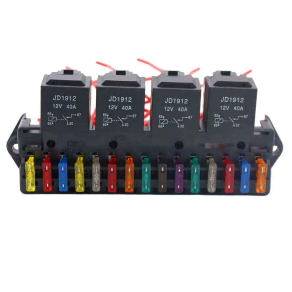 15 Way Automotive Fuse Box With Relay And Wiring Harness, Current Capacity Centralized Circuit Control 9351714699938