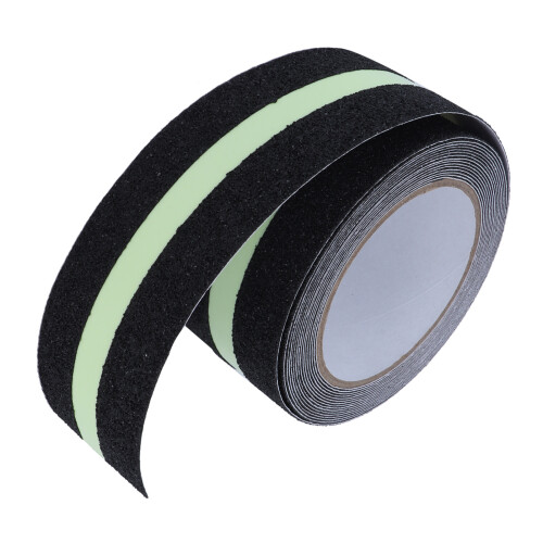 Nastro antiscivolo di sicurezza, resistente, per uso interno ed esterno, impermeabile e resistente, ideale per gradini, scale e rampe, 5 m. 1