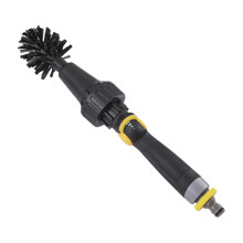 Water Powered Car Wheel Brush with Gentle Nylon Bristles for Deep Tire Cleaning and Rims