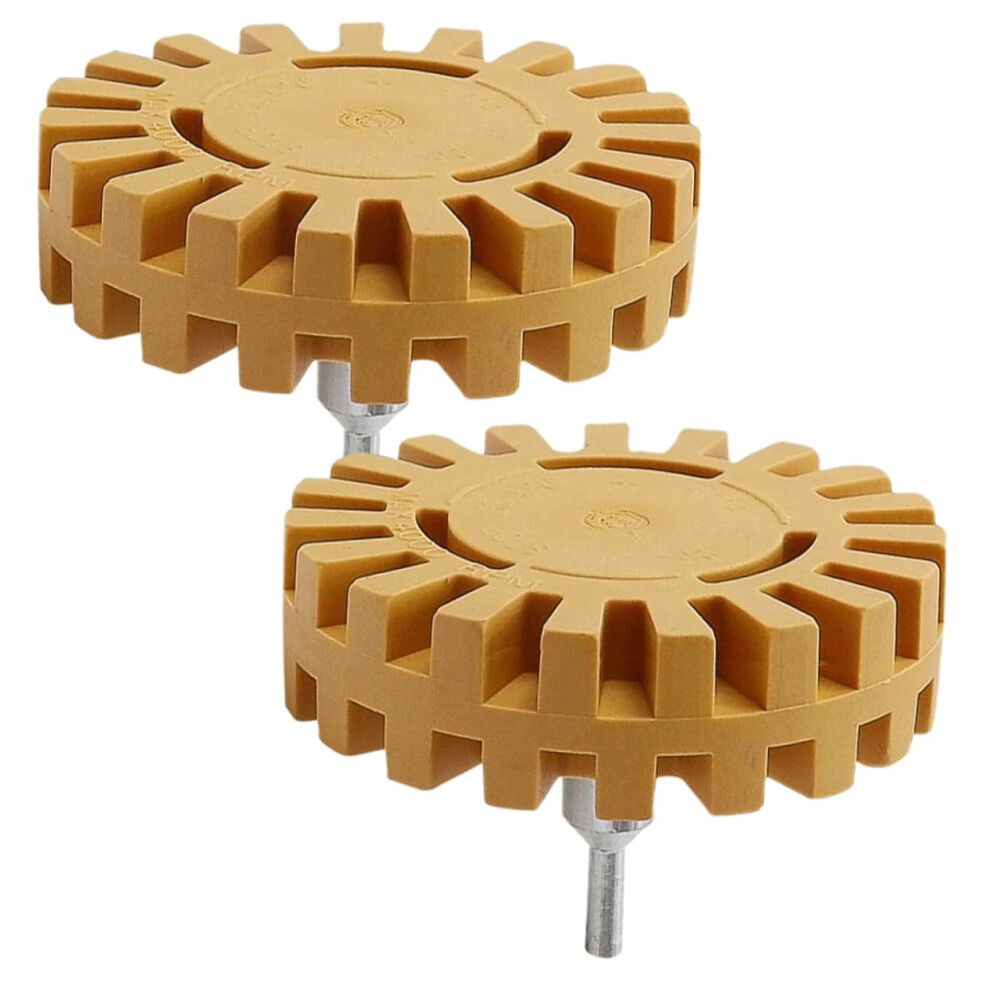 2Pcs Gearshape Rubber Eraser Wheel For Fast Car Sticker And Decal Removal 9351714700207