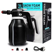 Cordless Electric Foam Cannon 2L Rechargeable Sprayer for Car Wash Detailing, Thick Foam and Adjustable Spray Pattern