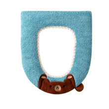 Cartoon Toilet Seat Cover Winter Warm Soft Washable Cushion for Bathroom Commode (Color 03)