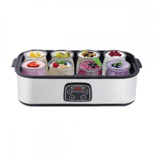 Yogurtera automática con 8 tarros de cristal y enchufe europeo.