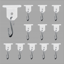 12 pares de soportes para luces de toldo de caravana, ganchos para luces de toldo en forma de S compatibles con tiendas de campaña, hogares