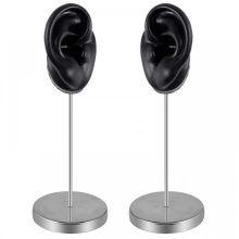 Modelo de oreja realista de silicona suave, prácticos accesorios de exhibición para pendientes, maniquí realista de oreja humana izquierda y