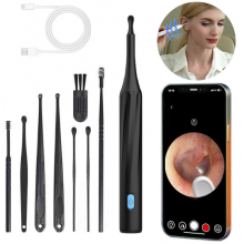 Limpiador de oídos inalámbrico con cámara, cámara de microscopio, kit de eliminación de cerumen con 7 palillos para oídos, limpiador de oído