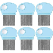 6 Pieces Head Lice Removal Hair Comb with Magnifier for Dogs Cats Pet