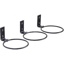 3pcs Foldable Wall Mounted Flower Pot Holder Ring, Metal Wall Ring Holder with Screws, for Fixing Flower Pot Hooks (4 Inches)