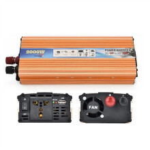 2000W Modified Sine Wave Car Power Inverter 12V to 220V DC to AC Converter with Surge Protection