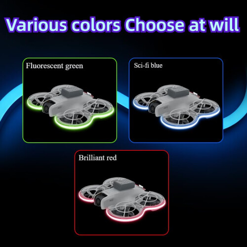 Red Drone LED Light Strip,  Brightness Warning Light for Night Flight Visibility for DJI Neo 2