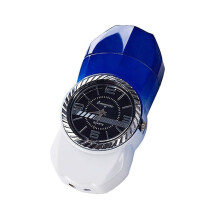 Car Shape Butane Jet Lighter with LED Clock Dial, Adjustable Flame Windproof Refillable Zinc Alloy Design (W2)