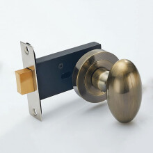 Gray Interior Door Handle Set with Durable Zinc Alloy Build, Non Slip Grip, Easy Install for Bedroom