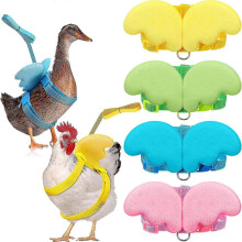 4pcs pet duck outdoor walking belt, hen skin belt, adjustable outdoor training leash, chicken, goose, hen